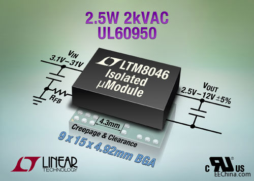 Ƭ˵ UL60950 ֤ 2kVAC2.5W ʽ µModule ת