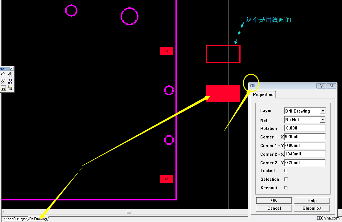 pcbDrill drawingź