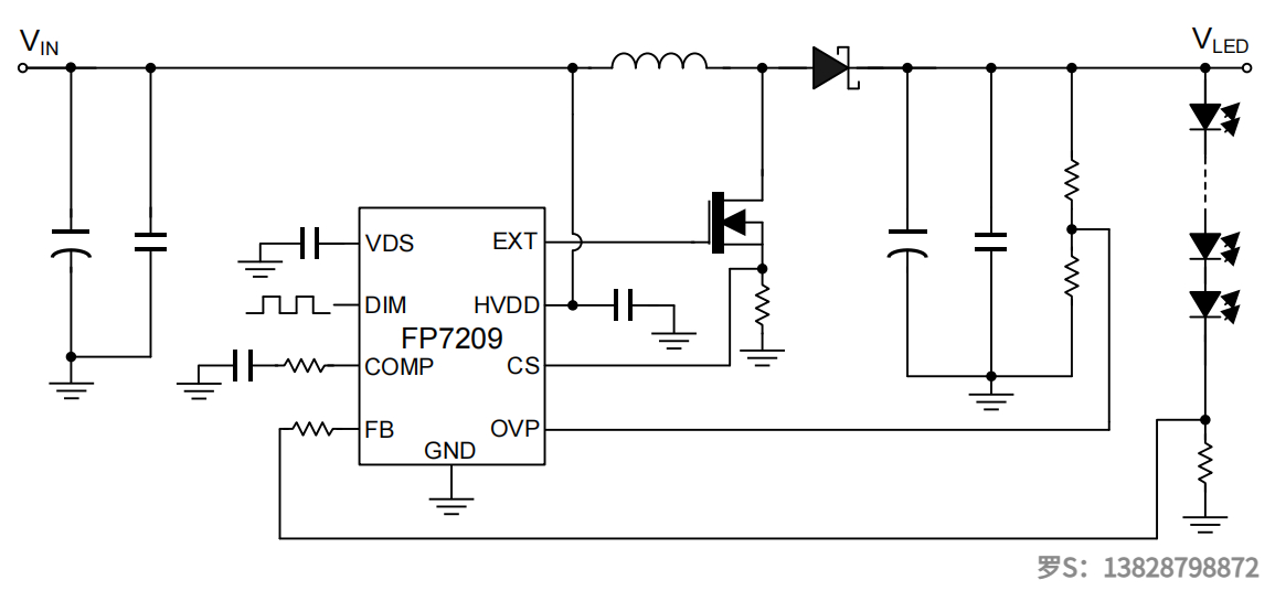 3.7V/5VƵ̨ѹLEDģFP7209ѹоƬ̨еӦ÷