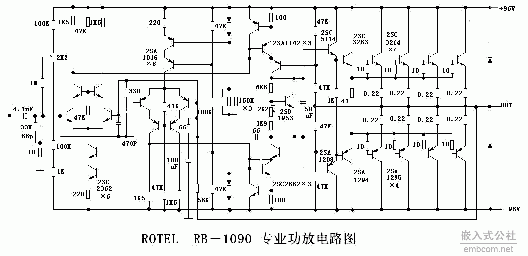 rotel rb-1090专业功放电路图