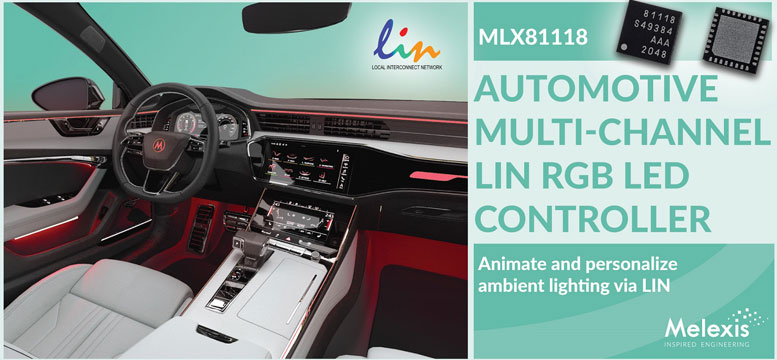 Melexis Ƴͨ LIN RGB LED ˮƽȫ¸߶