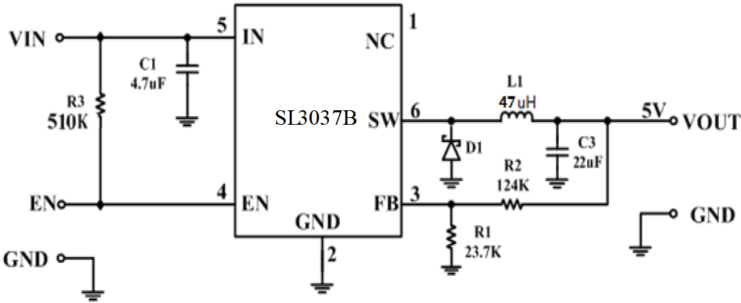 ԴоƬSL3037B 0.6A60V500kHz ѹIC