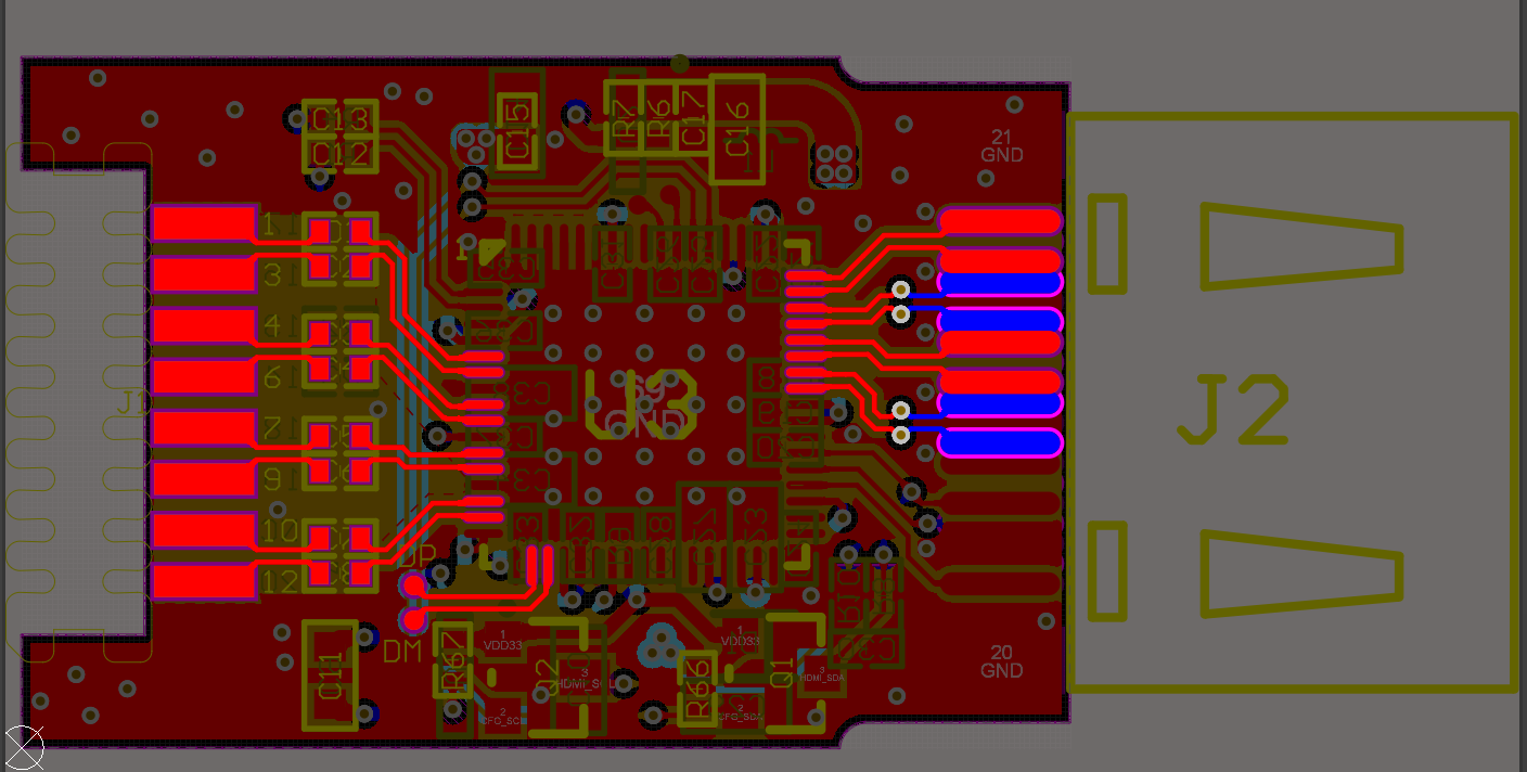 CS5263设计电路|替代AG6310设计电路|DP转HDMI2.0芯片方案