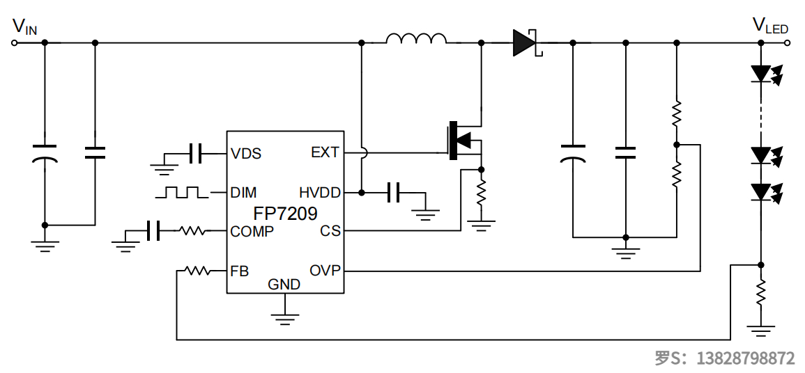 【3.7V/5V无频闪台灯升压方案】LED驱动模块FP7209升压恒流芯片在台灯中的应用方案