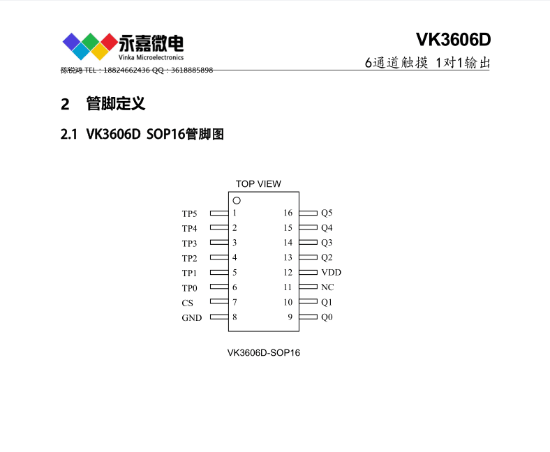 ڹ/յ/ҵȸ߿ŷ6·6IC-VK3606D SOP16Ϸ