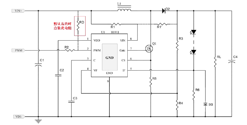 3.7V ѹ12V 24V 7.4Vѹ12V 24V ѹоƬPWM Ӱ-H6911