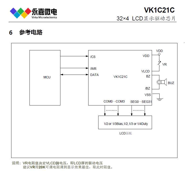 VK1C21C LQFP44ʽҺоƬ/ LCDIC/LCD,֧128㣨32SEGx4COM