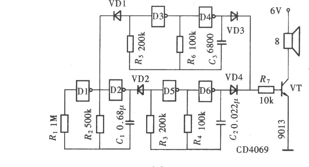 Tc4069ubp схема звонка
