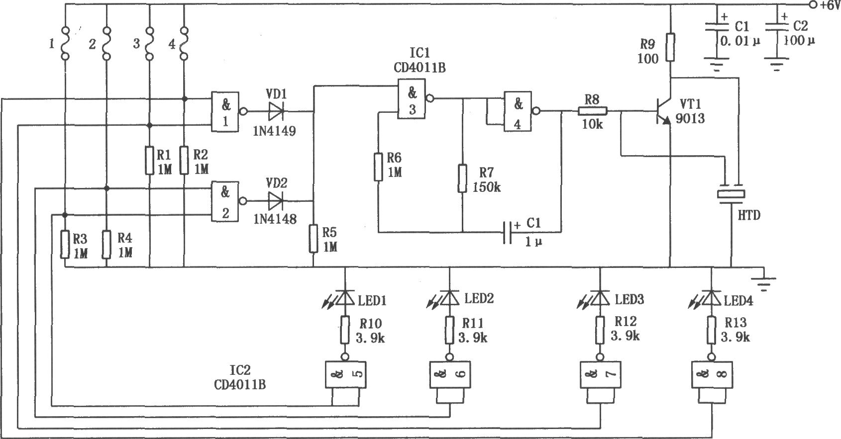 Hef4011bp схема включения