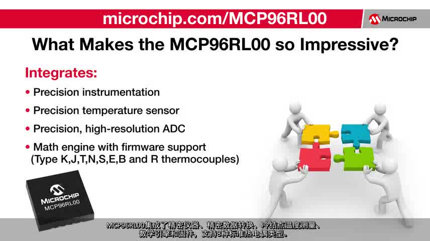 MCP96RL00完全热电偶温度转换解决方案视频